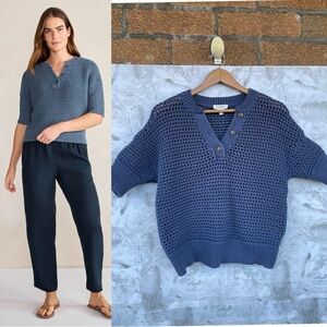 Haven Well Within KNOT STITCH HENLEY Sweater small